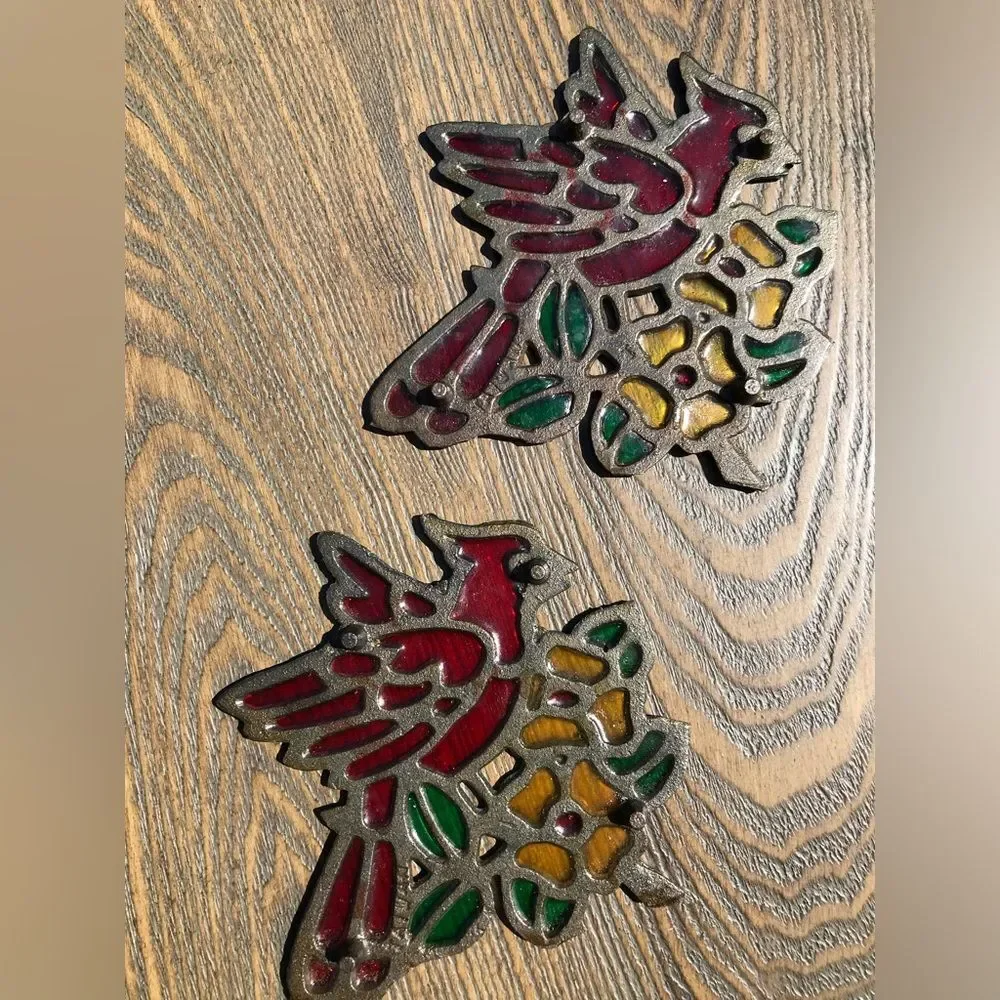 Cast iron cardinal trivets 🖤 vintage 🖤 antique 🖤